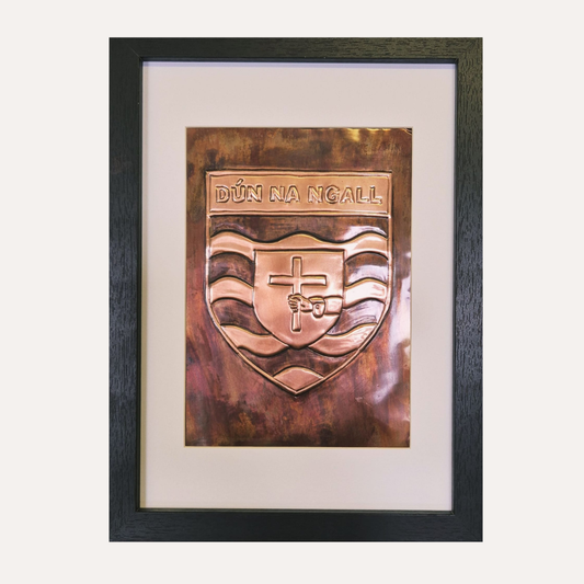 A small framed Donegal Crest size 13" X 9.5"